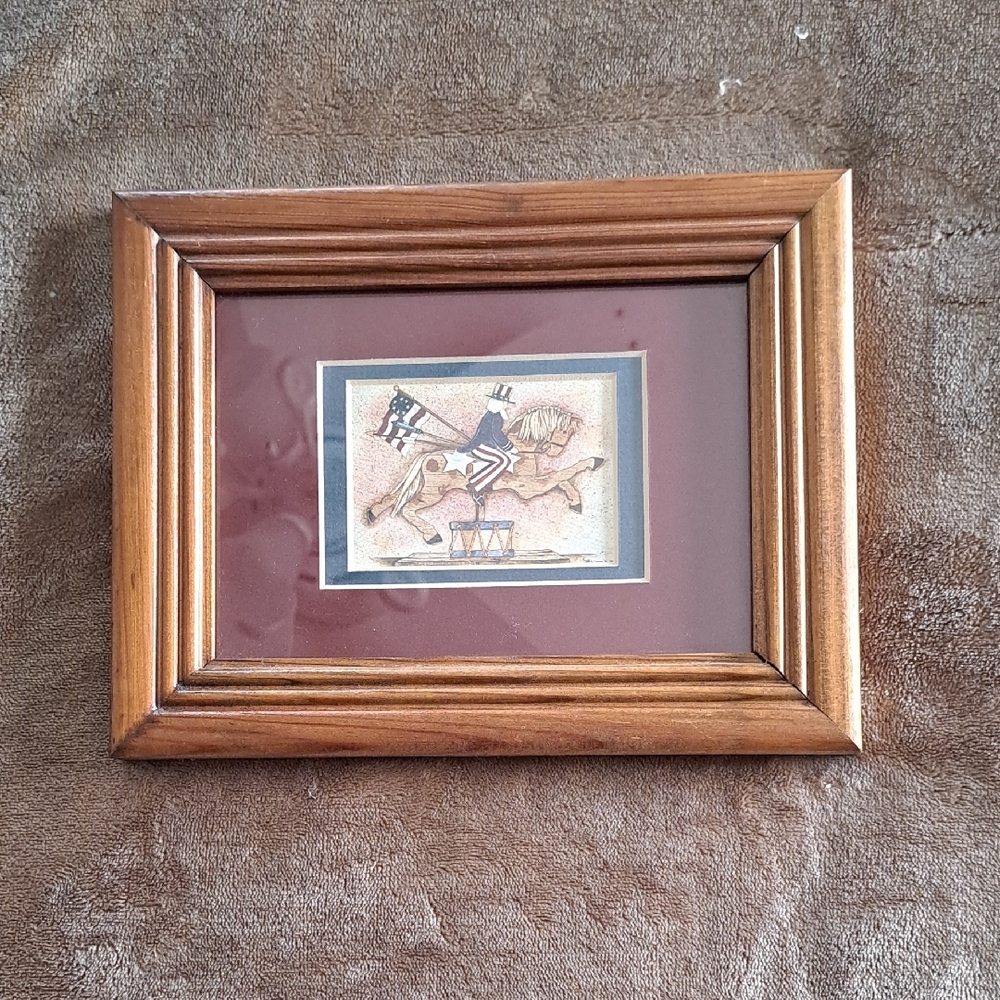 Wooden Framed Art with Tribal Design
